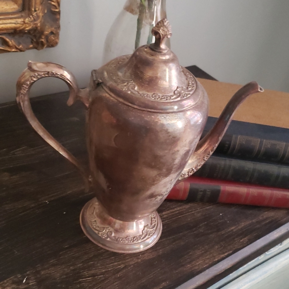 Antique Silver-Plated Tea Pot